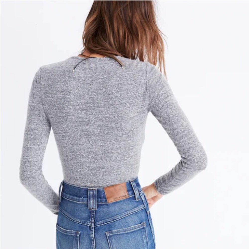 Madewell - Song Scoop Bodysuit - Heather Smoke - Picture 2 of 11